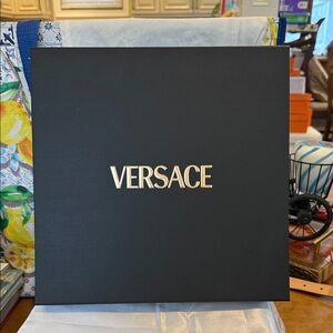 Versace Black Gift Box with Gold Logo